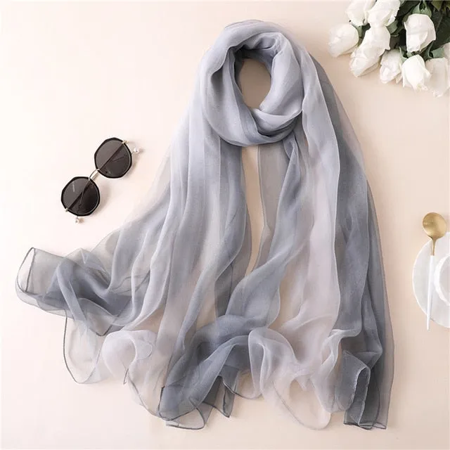 Fashion Silk Scarf Printed Bandana Shawl #BS-1