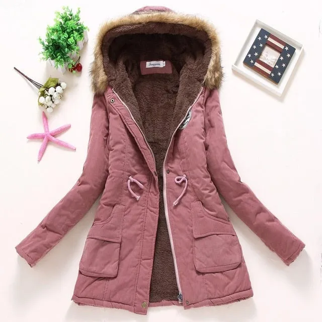 Fitaylor Winter Coats Women Cotton Jacket Thick Warm Hooded Abrigos