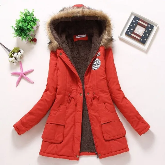 Fitaylor Winter Coats Women Cotton Jacket Thick Warm Hooded Abrigos