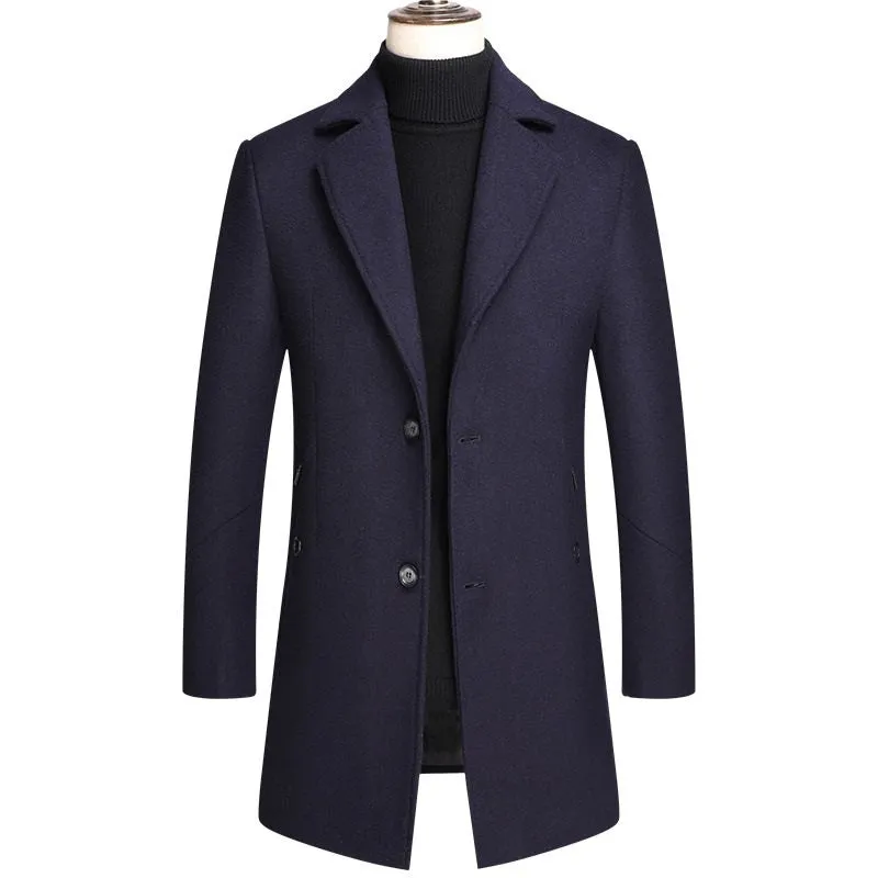 Gentleman Classic Thicken Wool Pea Coat