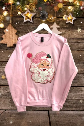 GILDAN SS PINK SANTA PATCH - LIGHT PINK