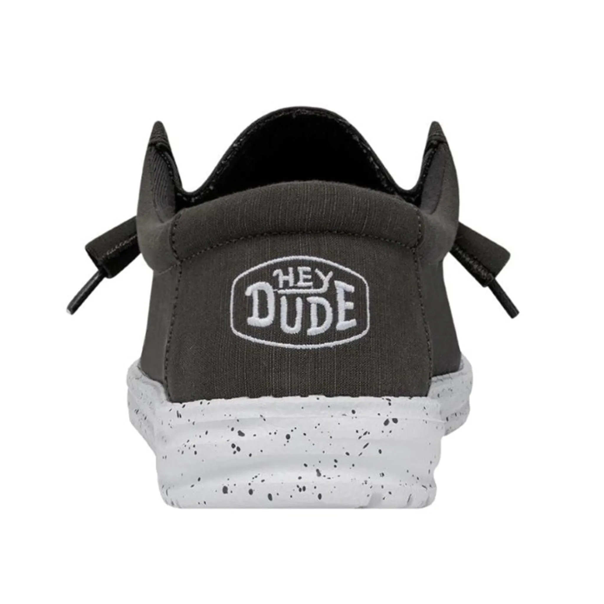 Hey Dude Wally Slub Canvas Dark Grey