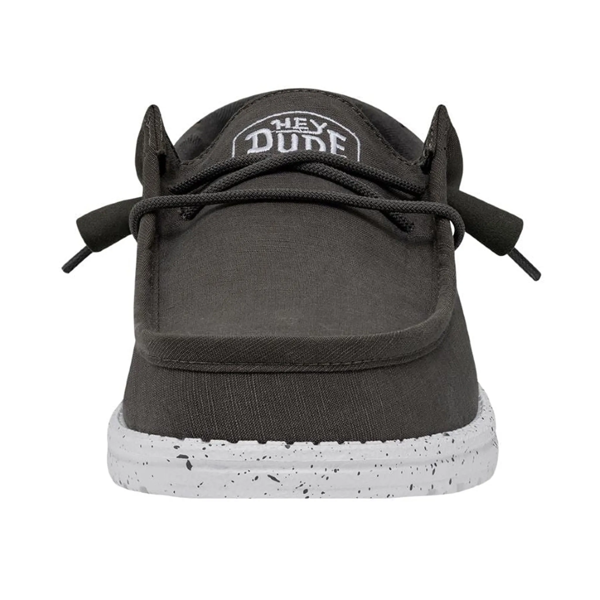 Hey Dude Wally Slub Canvas Dark Grey