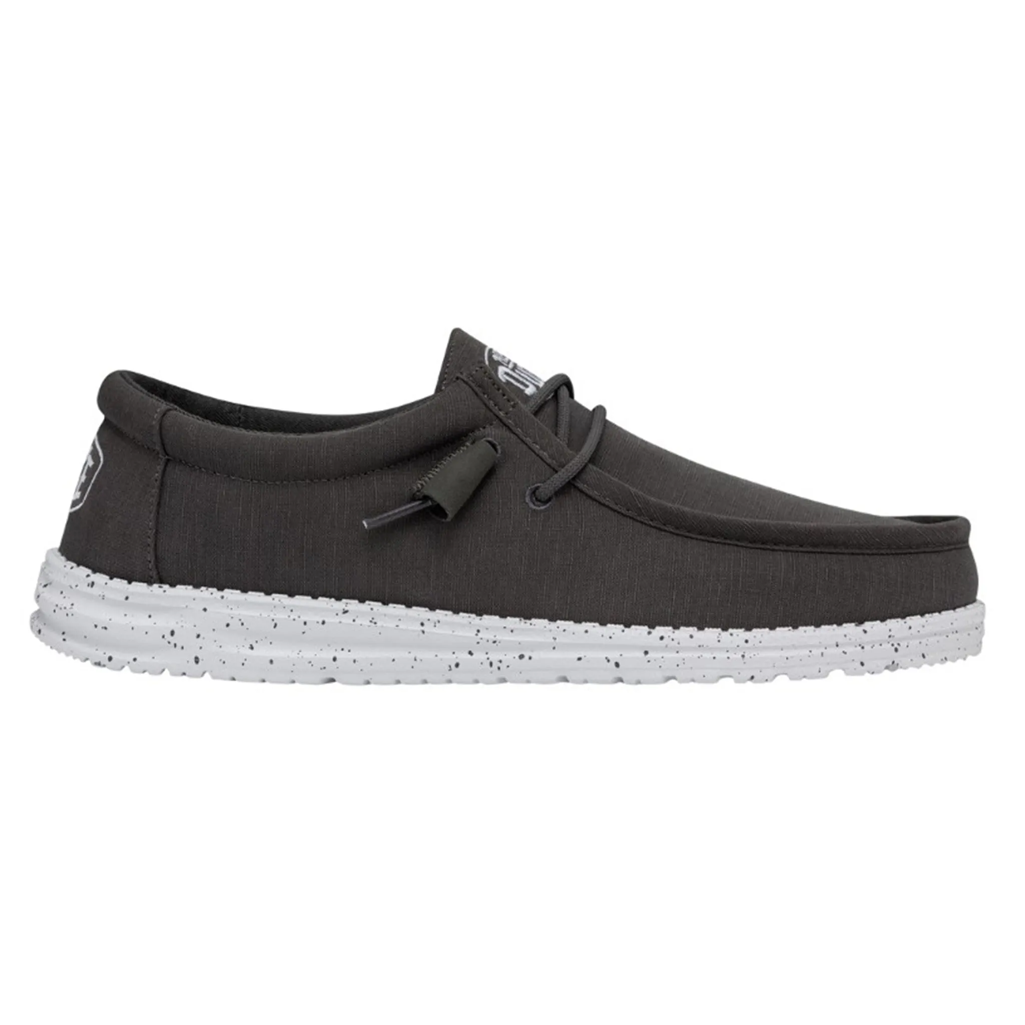 Hey Dude Wally Slub Canvas Dark Grey