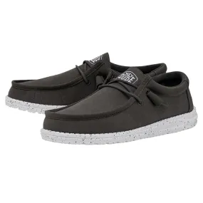 Hey Dude Wally Slub Canvas Dark Grey