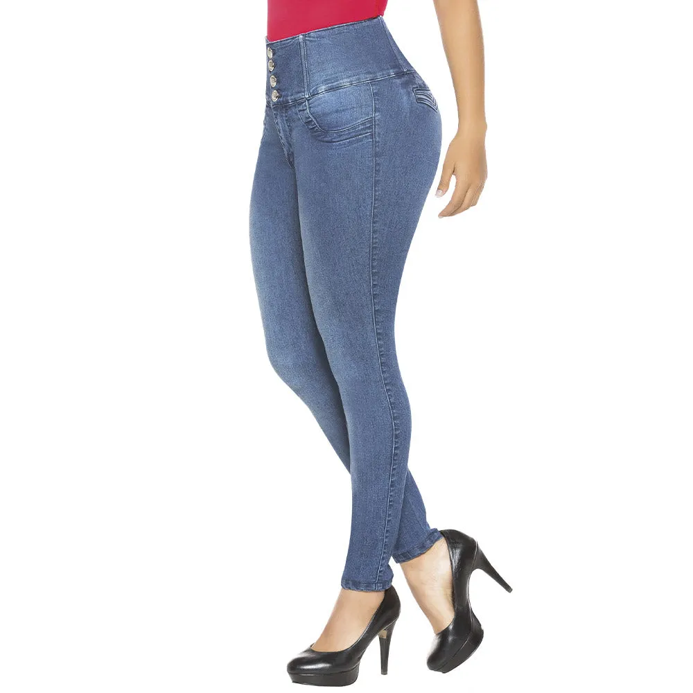 High wide waist skinny Jean for women - J8912