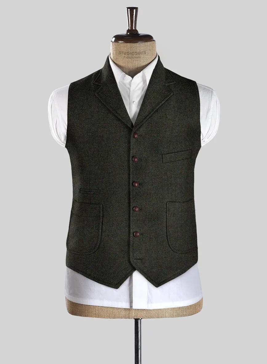 Highlander Heavy Heritage Green Tweed Hunting Vest