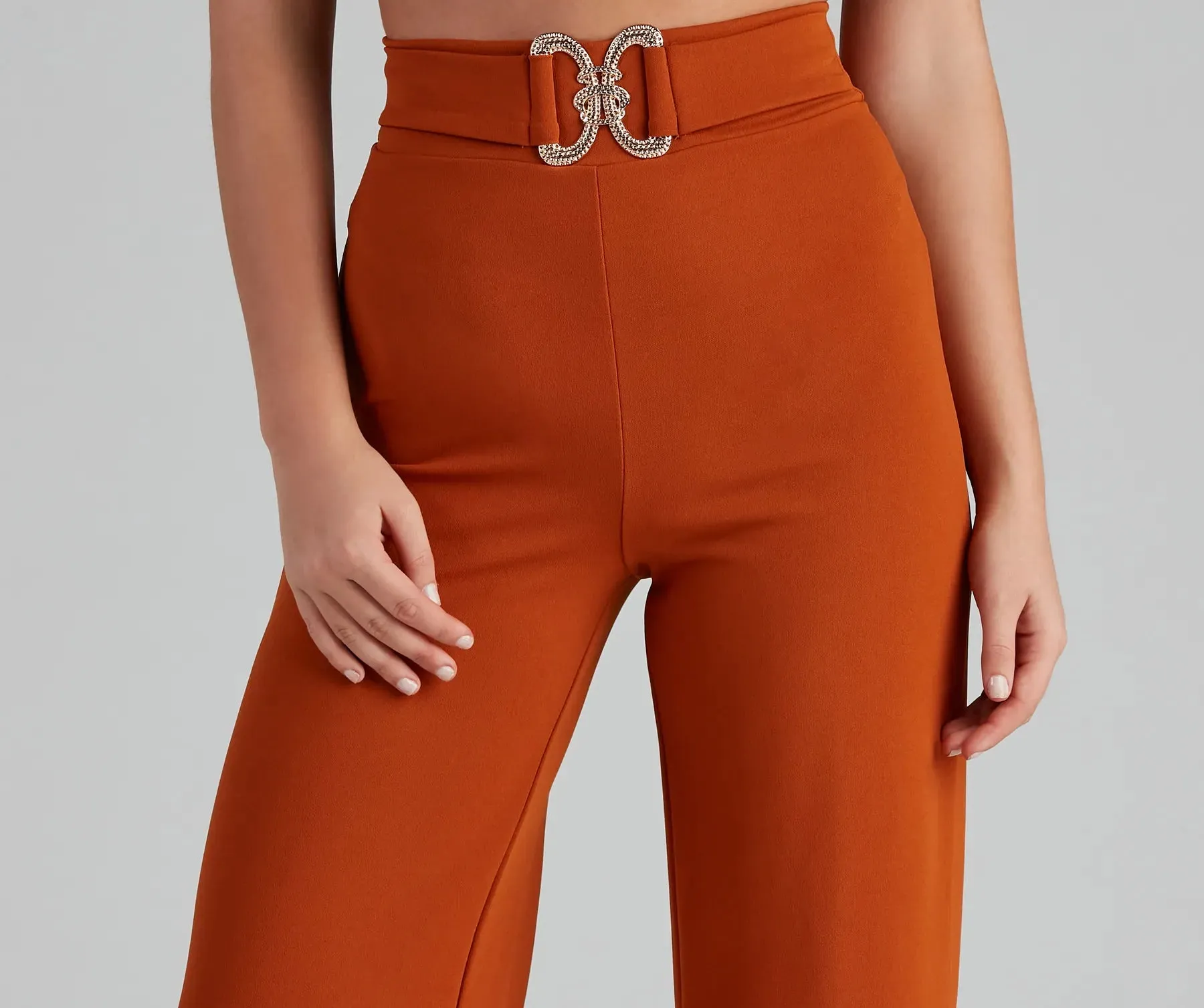 House Of Glam Belted Wide Leg Pants