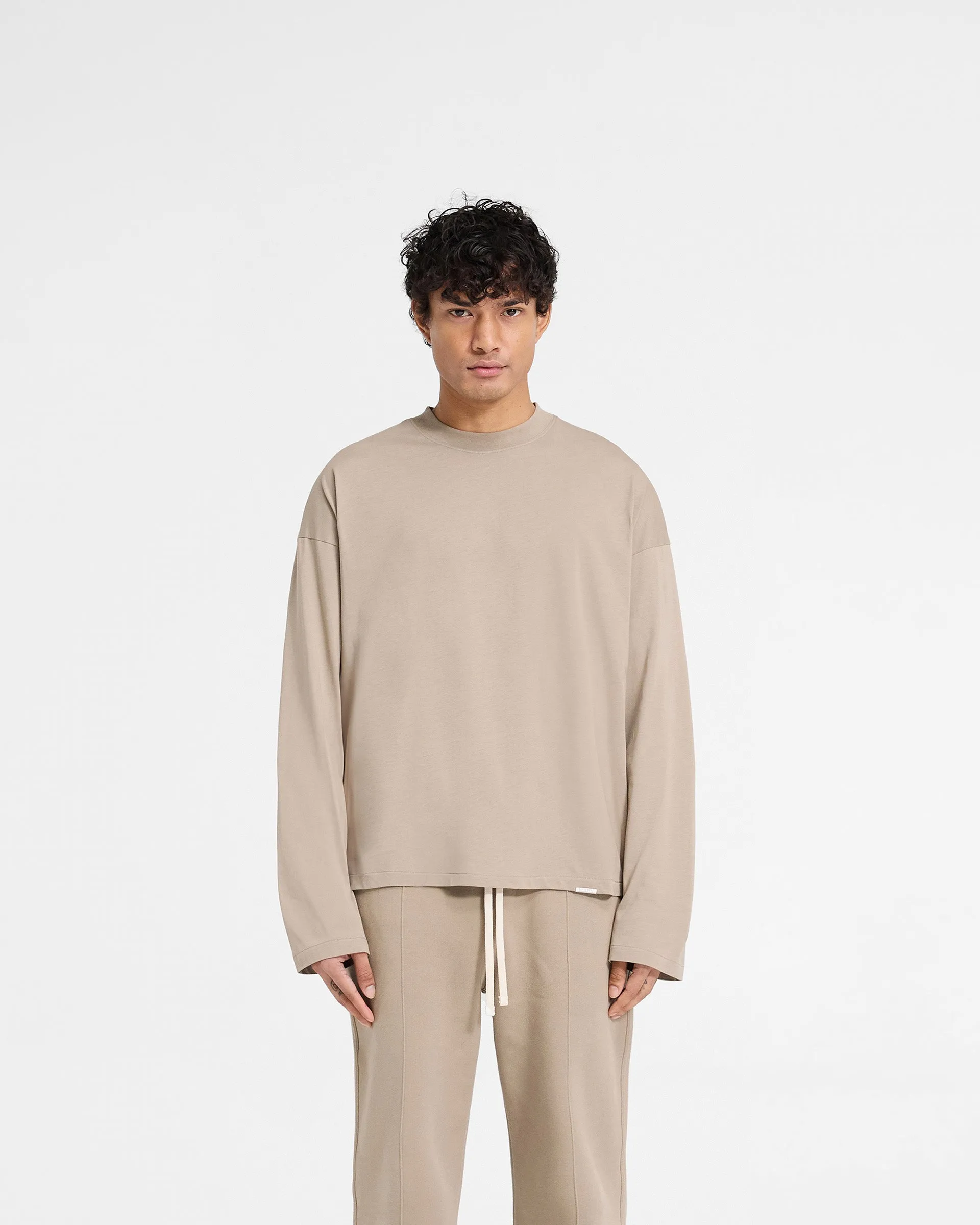 Initial Long Sleeve Open Cuff T-Shirt - Dune