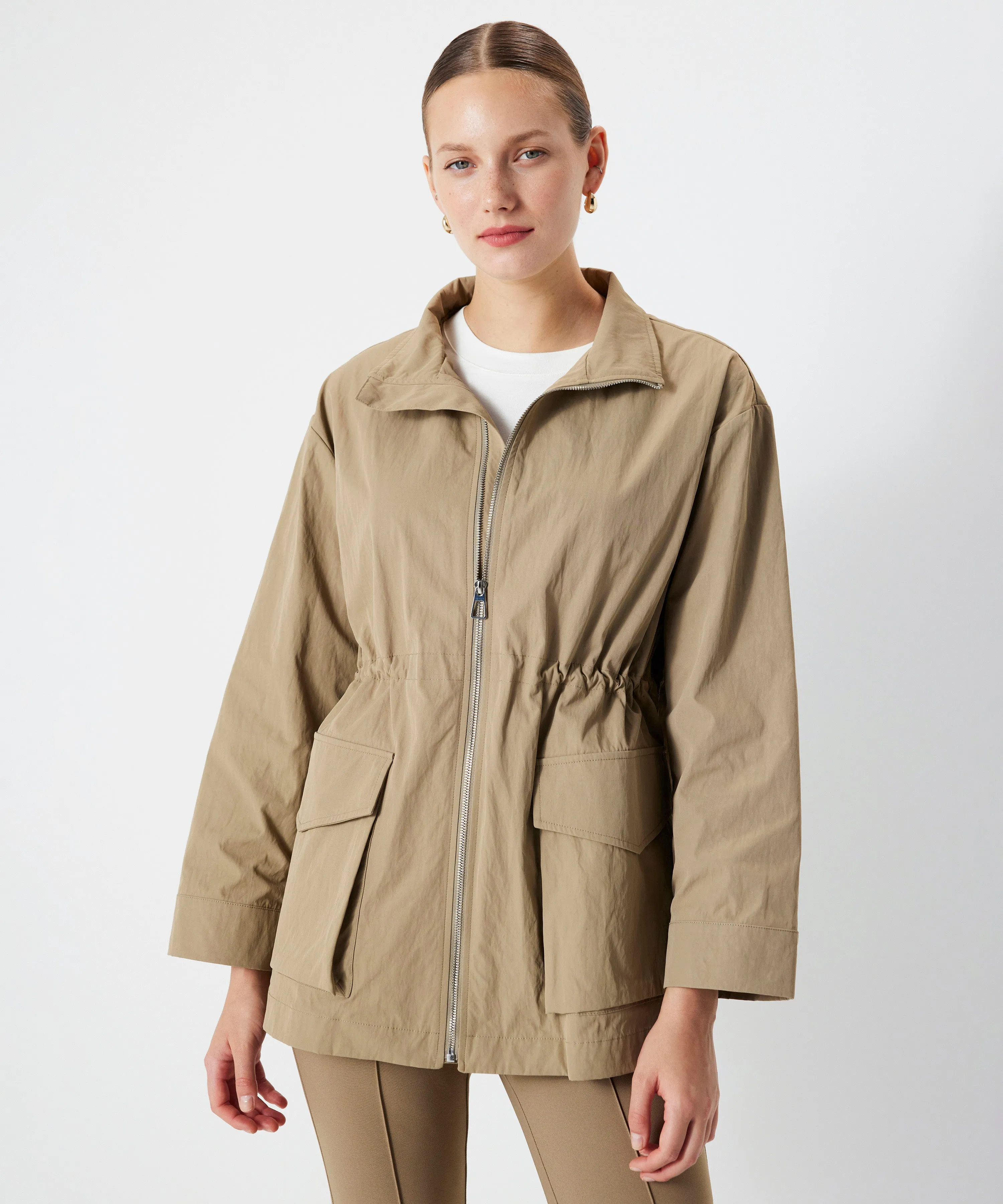 Ipekyol Coat With Adjustable Waist Pocket Khaki