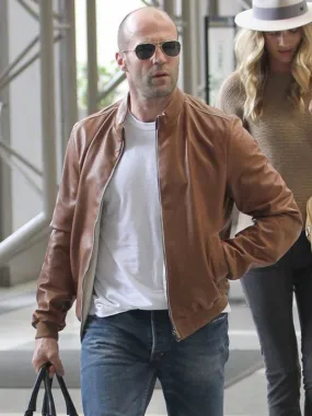 Jason Statham Bomber Leather Jacket