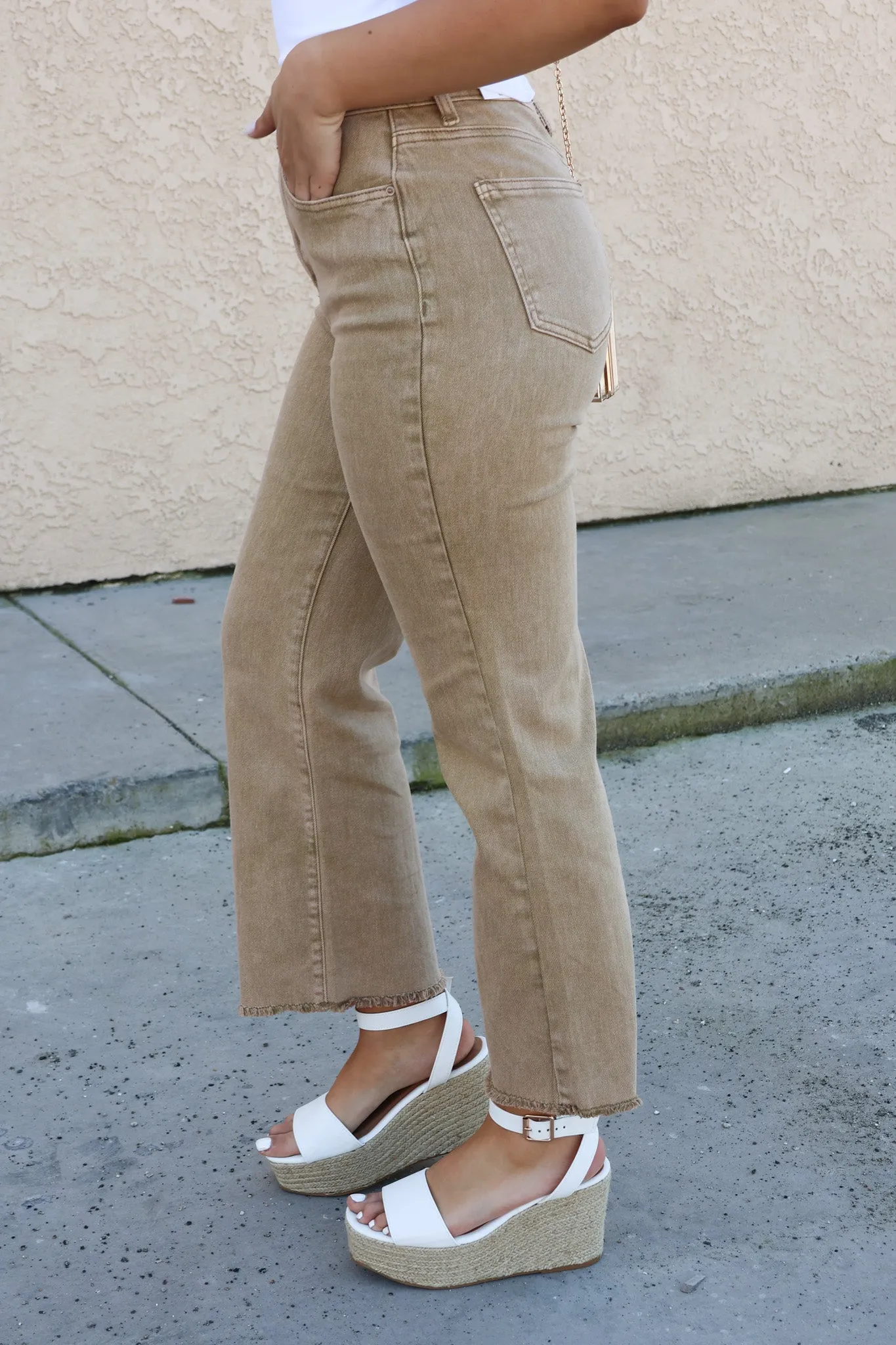 Jaylee Jeans In Camel