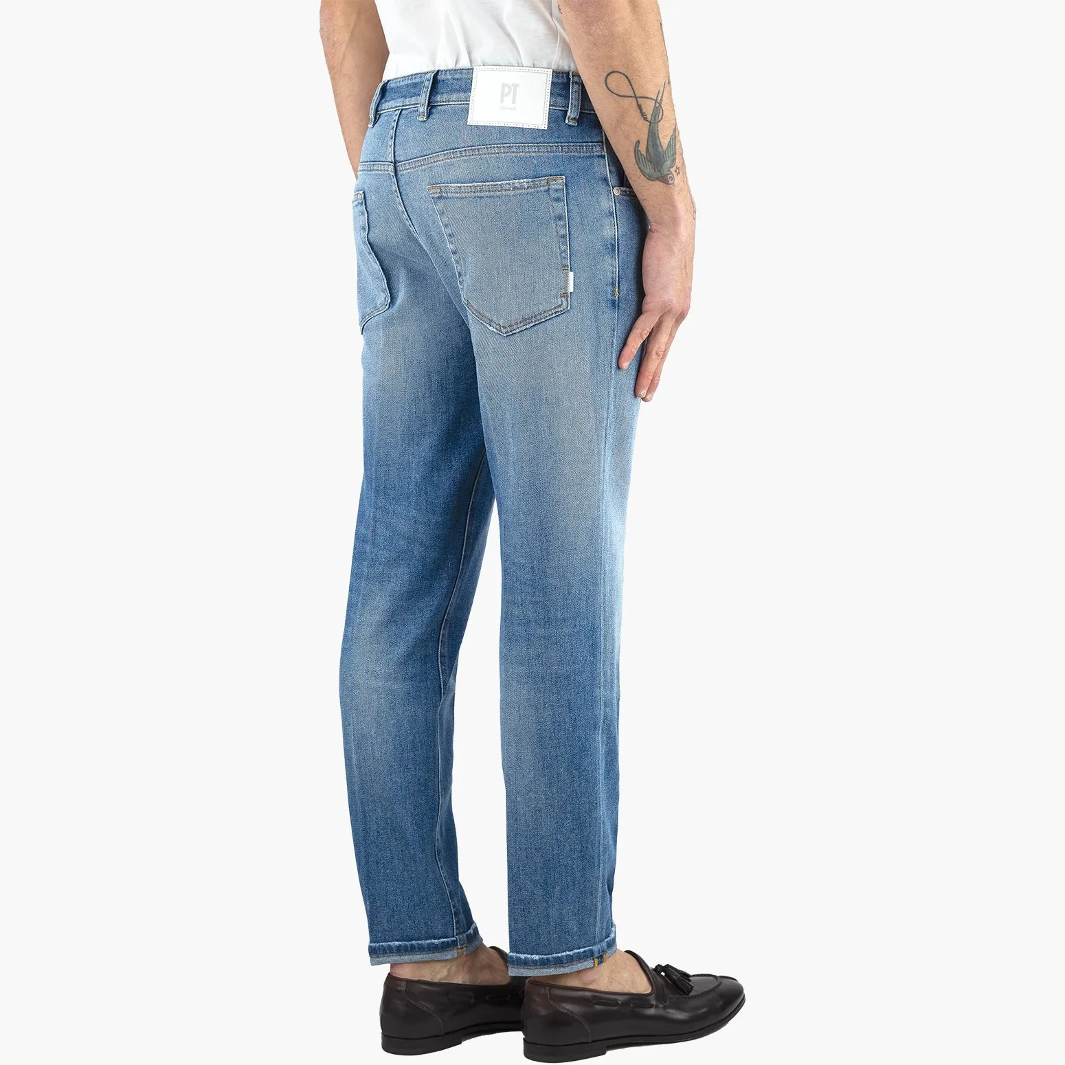 Jeans PT Torino Denim Reggae Stretch Lavaggio Medio Chiaro