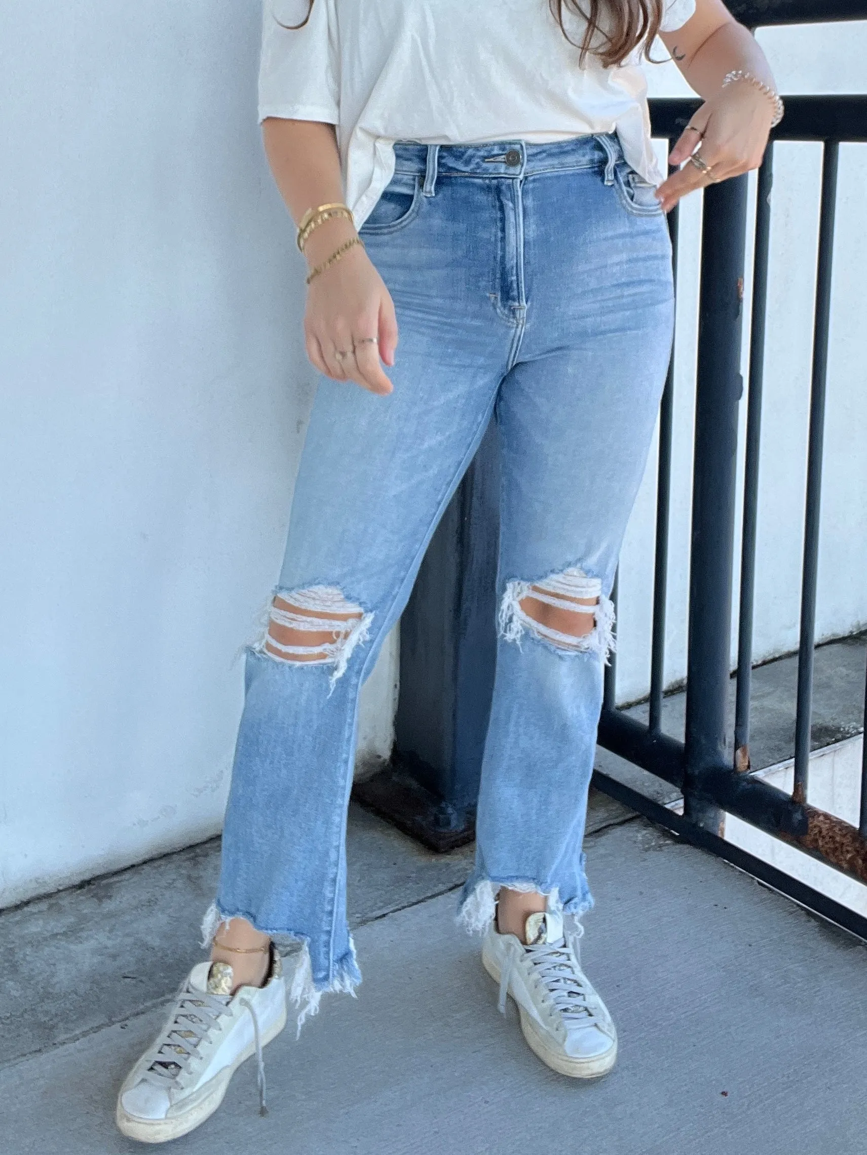 JOEY HIGH RISE CROPPED DENIM