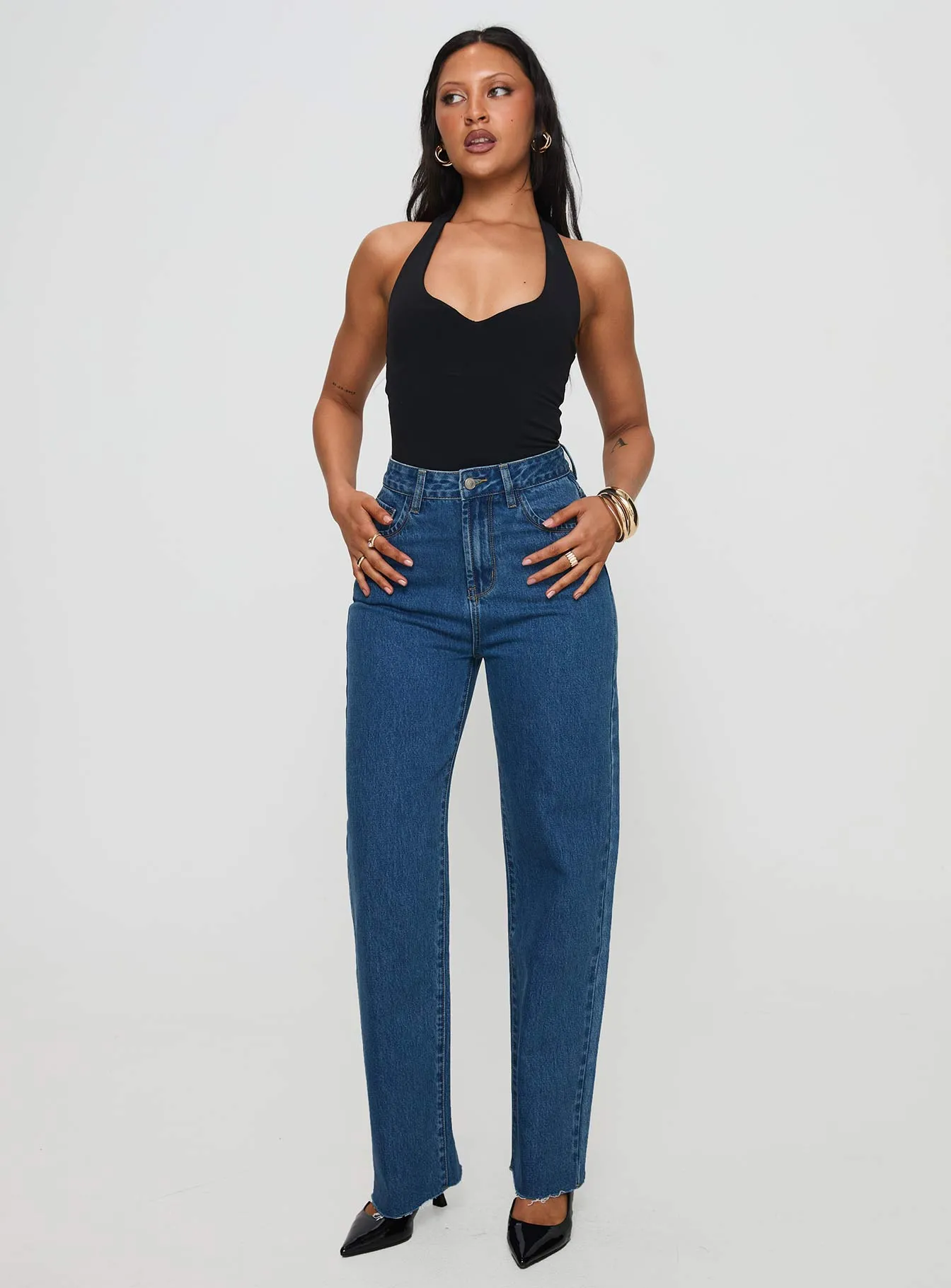 Kalinda Denim Jeans Mid Blue