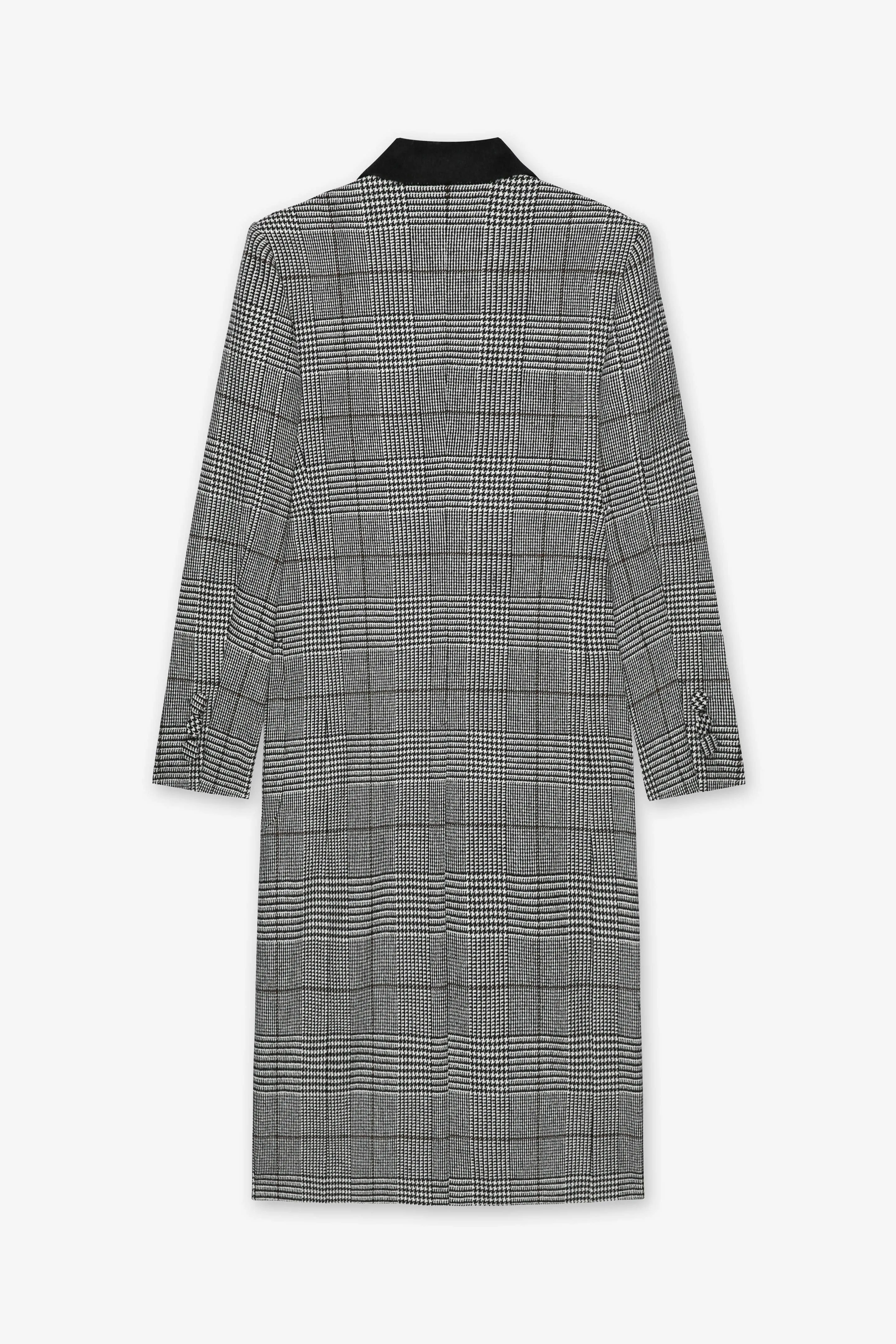 KATIE GLEN PLAID GRAY OVERCOAT