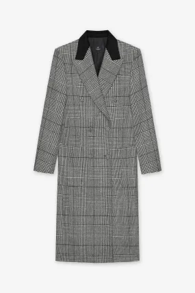 KATIE GLEN PLAID GRAY OVERCOAT