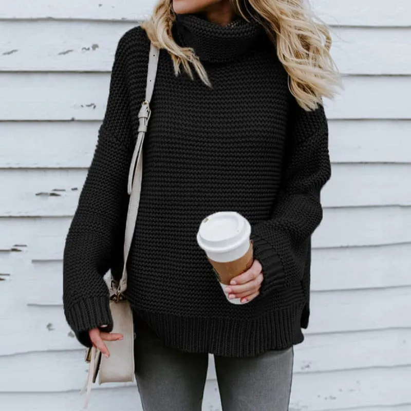 Knitted Oversized Turtleneck Sweater