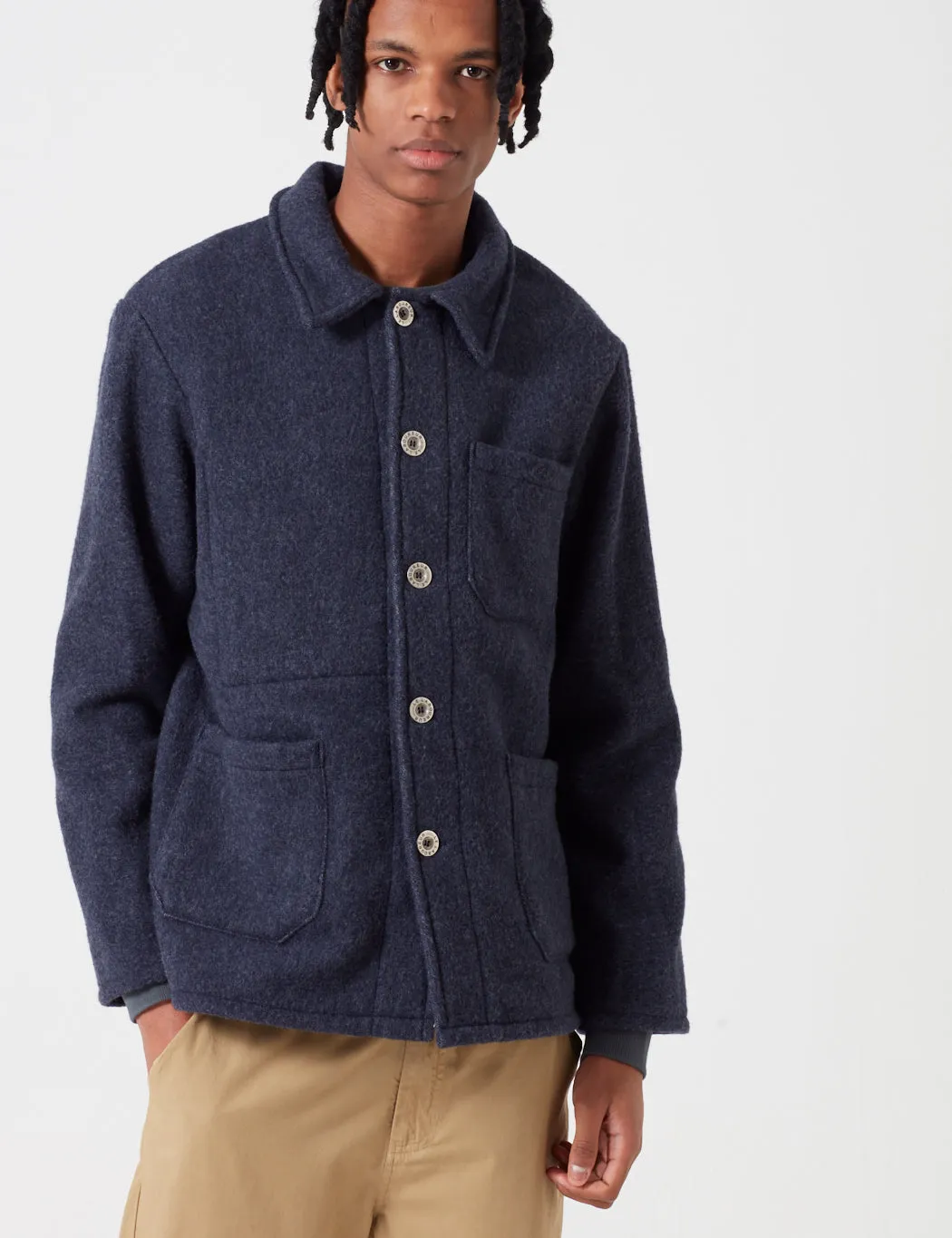 Le Laboureur Wool Work Jacket - Navy