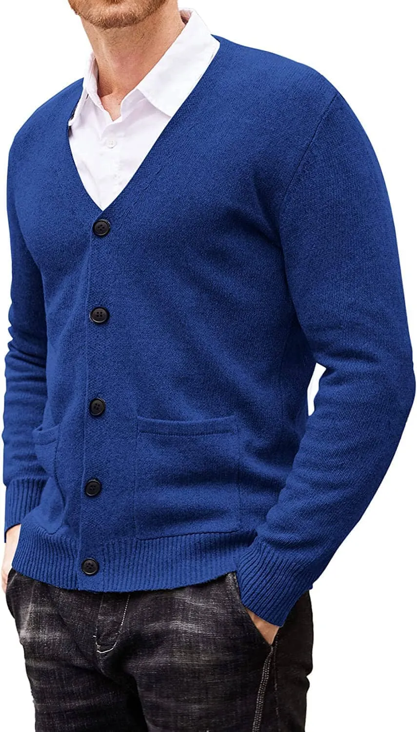 Lightweight V Neck Knitted Sweaters with Pockets (US Only)