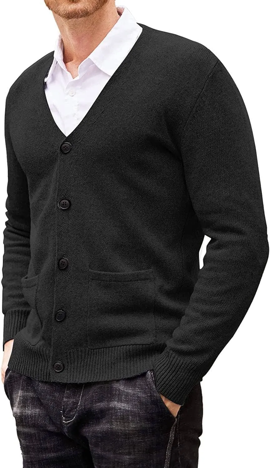 Lightweight V Neck Knitted Sweaters with Pockets (US Only)