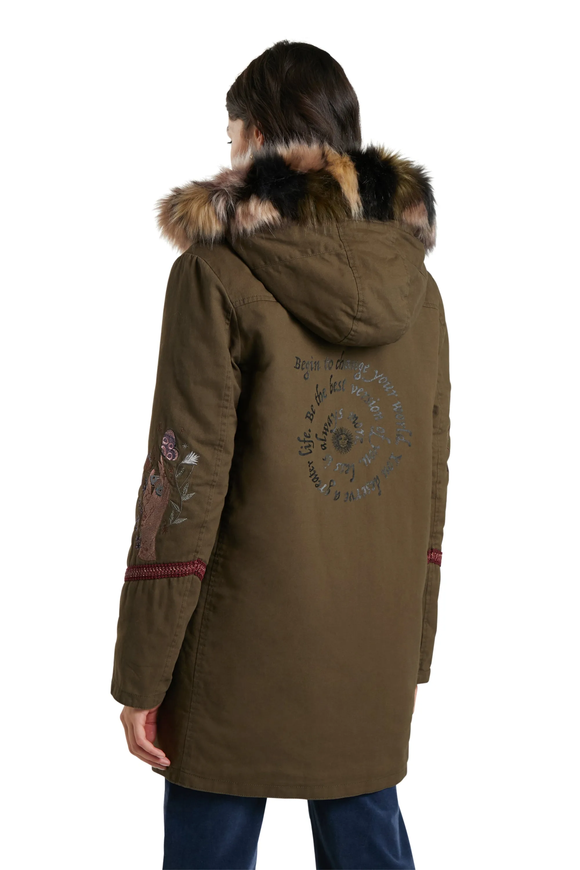 Lisboa Parka with Detachable Faux Fur Gilet Desigual Style 21WWEW74