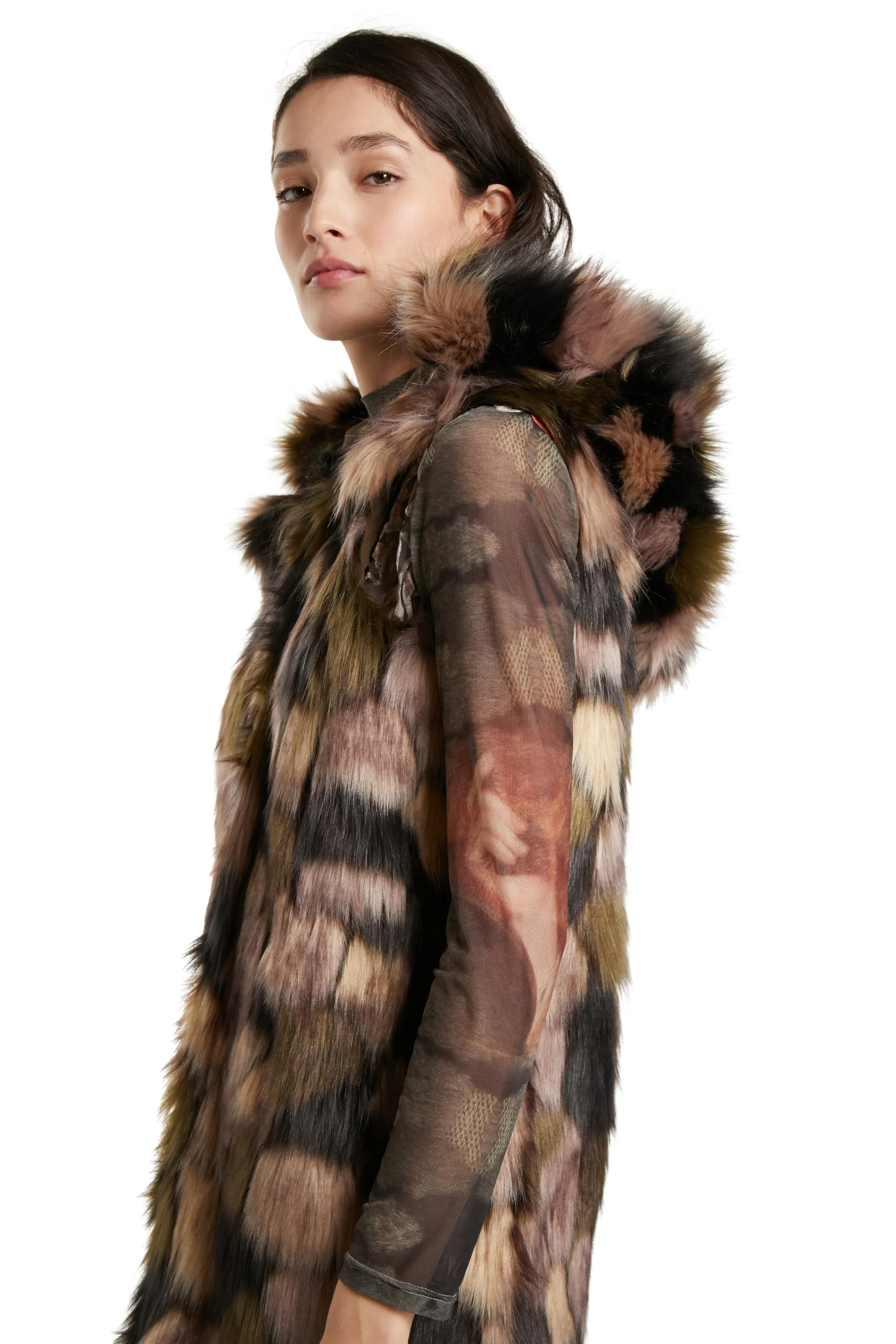 Lisboa Parka with Detachable Faux Fur Gilet Desigual Style 21WWEW74