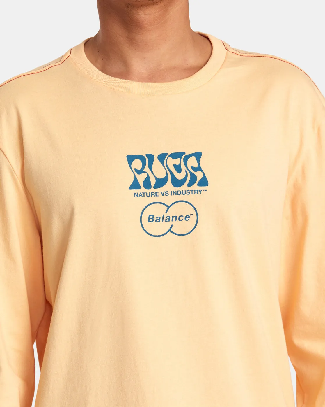 Local Biz Long Sleeve Tee - Light Peach