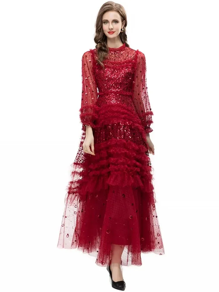 Luxurious Sequins Women's Cocktail & Party Dress