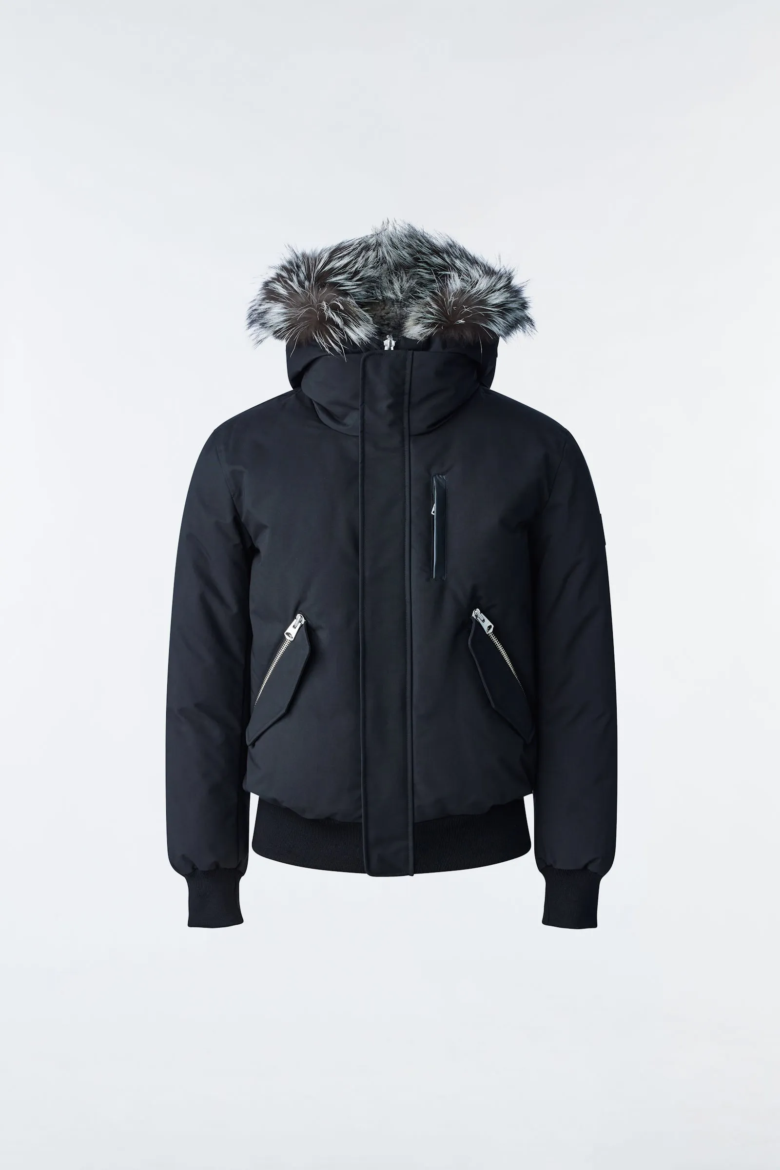 MACKAGE Dixon-x-blk/silver Hooded Down Coat Mens Apparel