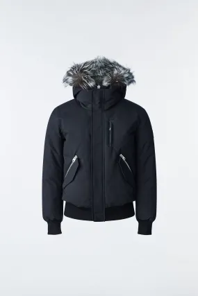 MACKAGE Dixon-x-blk/silver Hooded Down Coat Mens Apparel