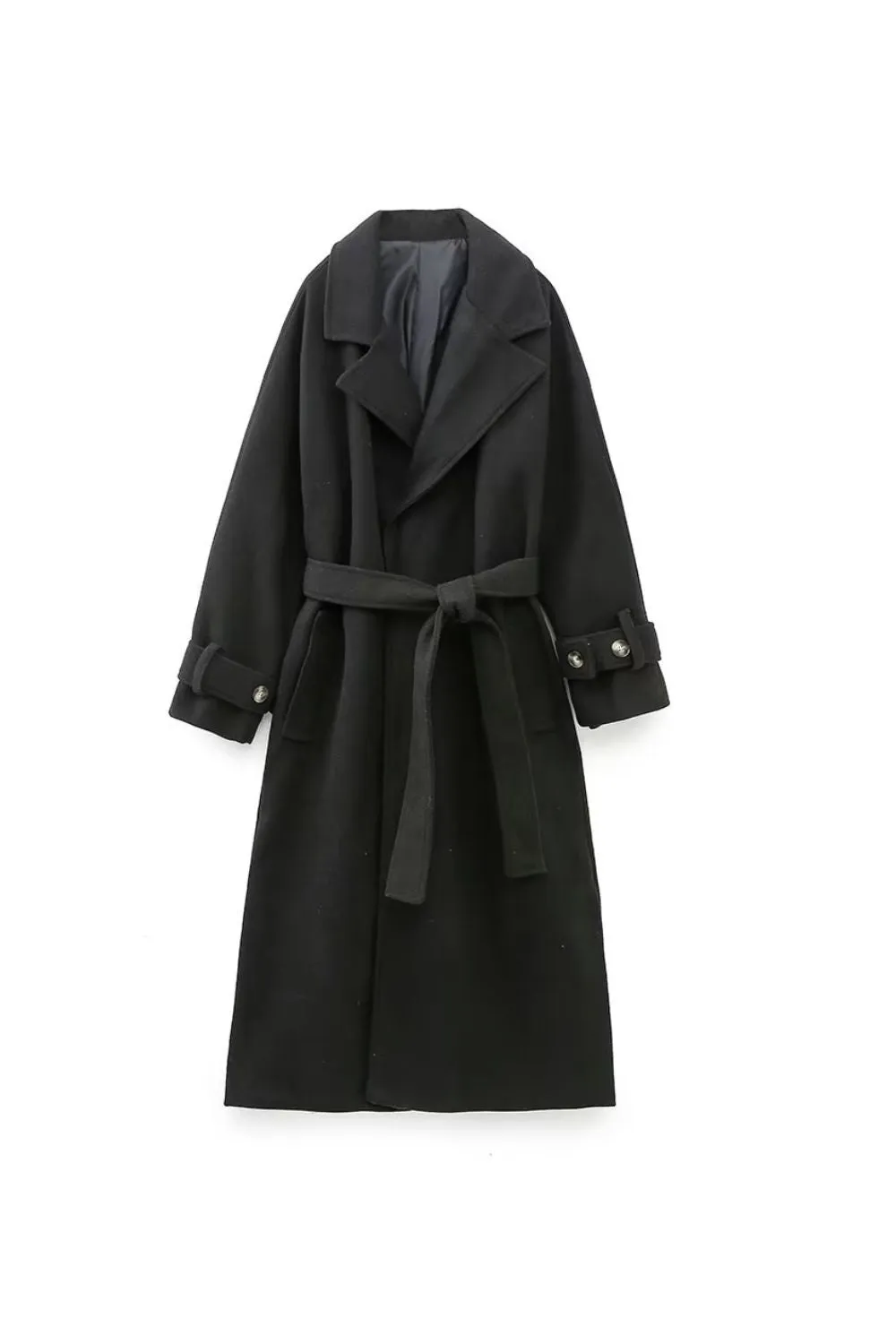  'Madison' Elegant Belted Long Coat