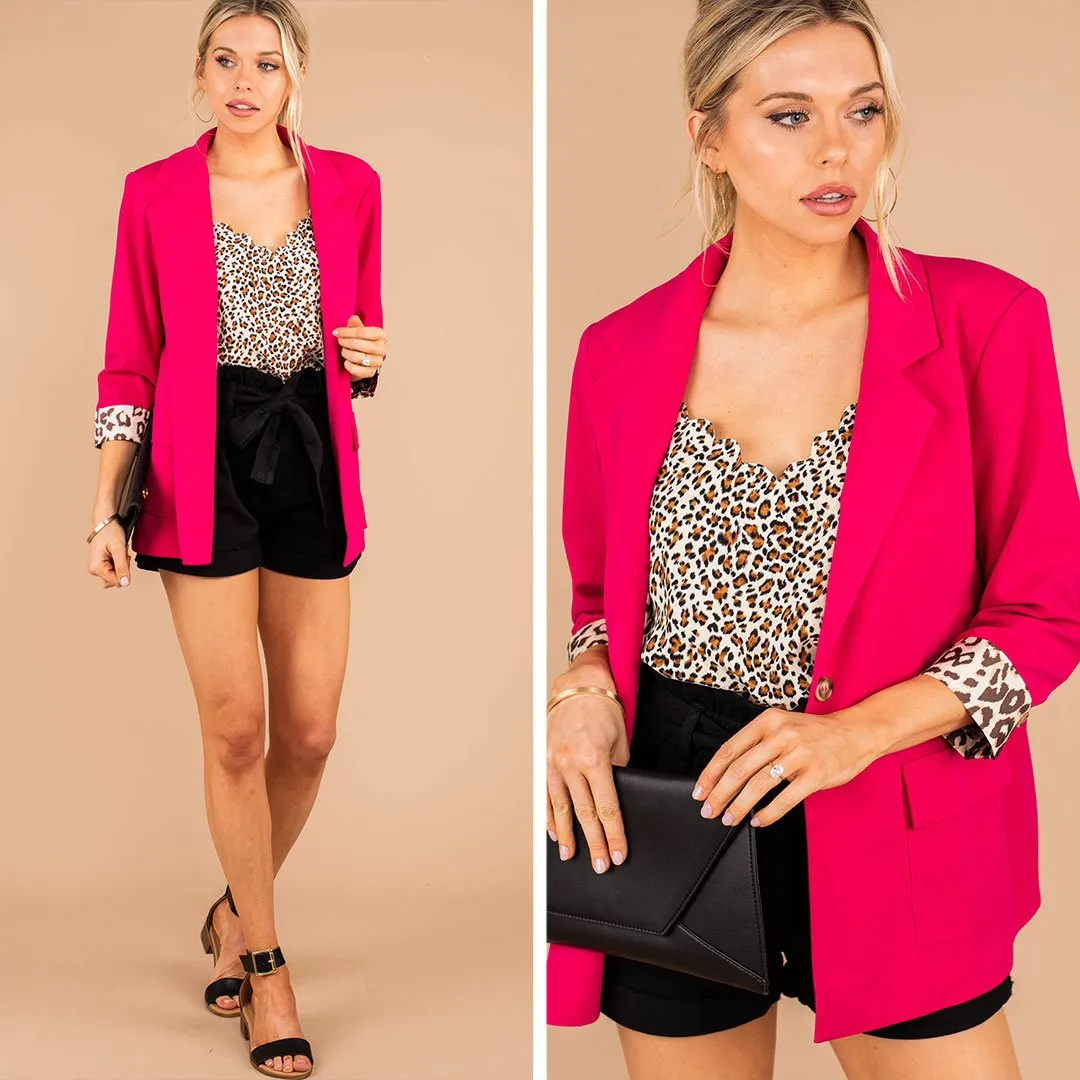 Make A Change Hot Pink Blazer