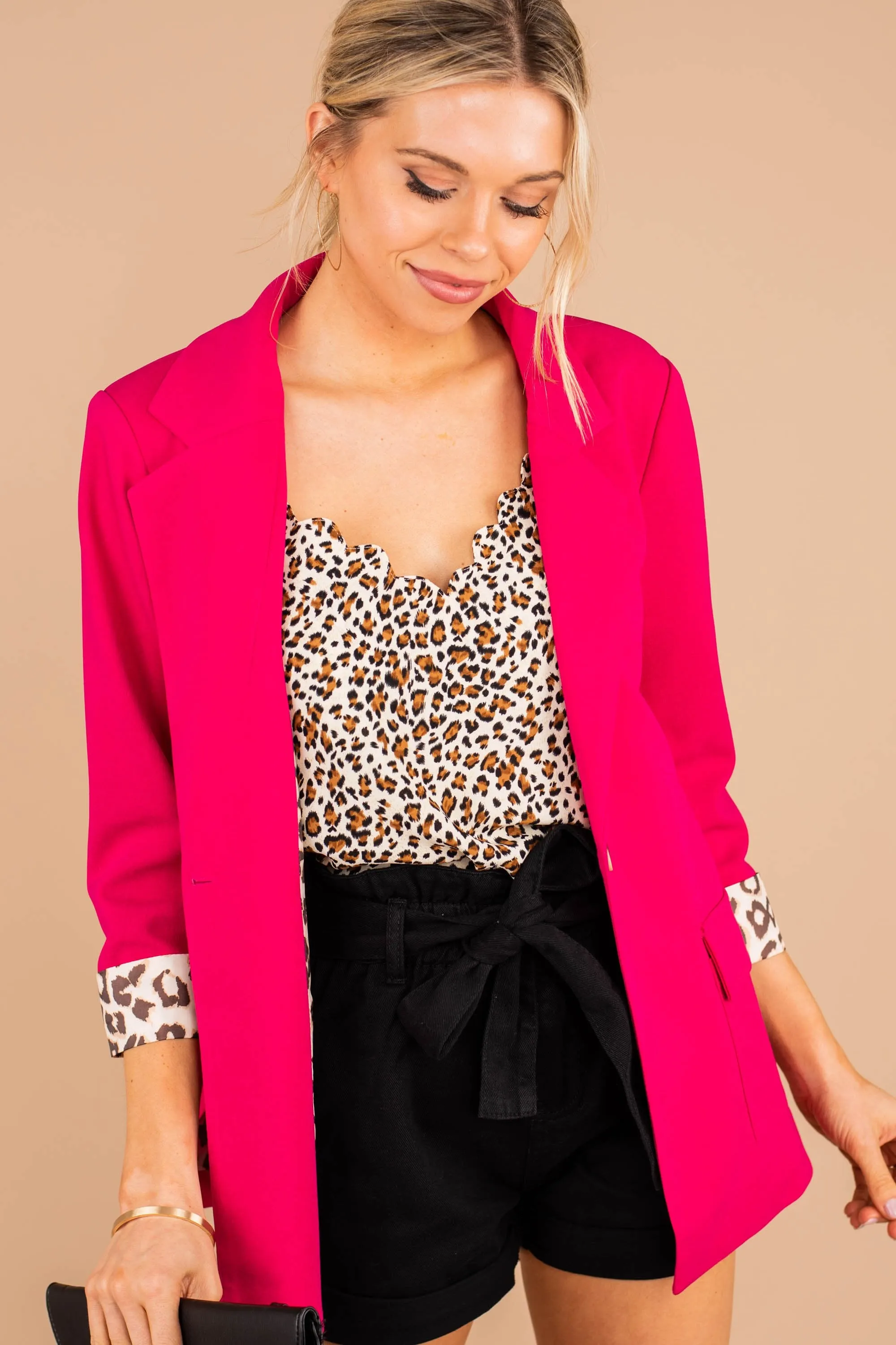 Make A Change Hot Pink Blazer