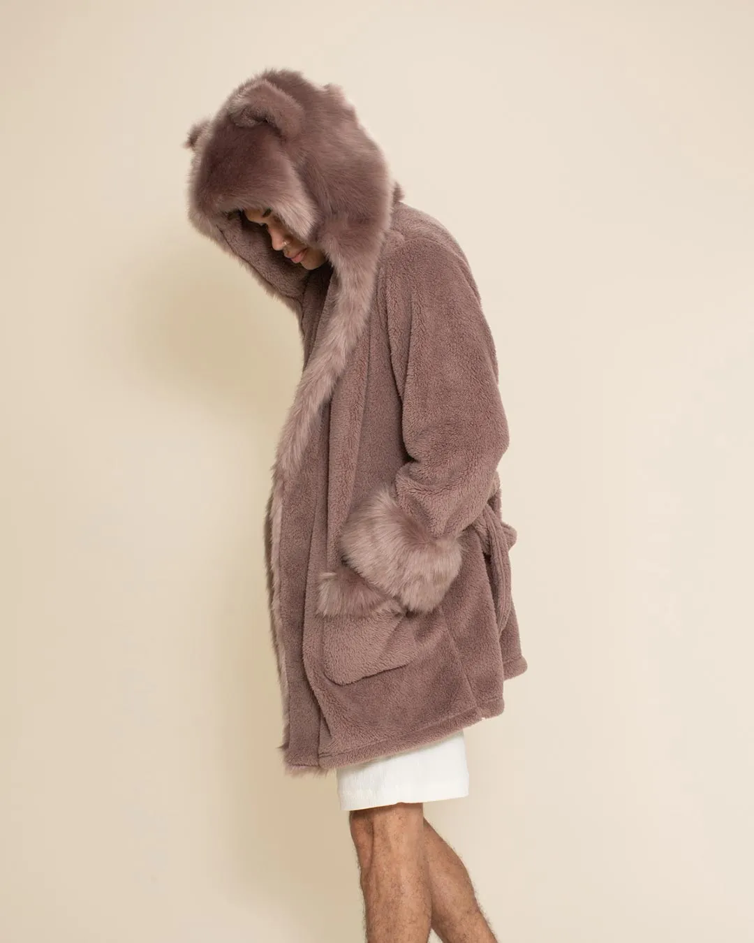 Mauve Cat Classic Short Collector Edition Faux Fur Robe | Men's