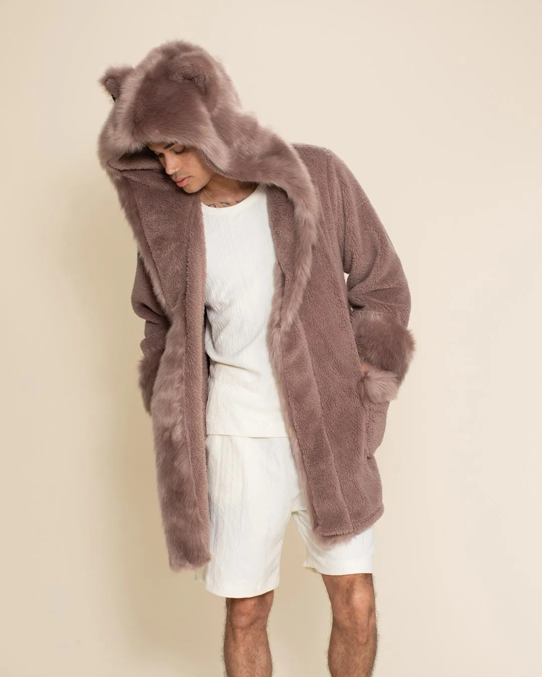 Mauve Cat Classic Short Collector Edition Faux Fur Robe | Men's