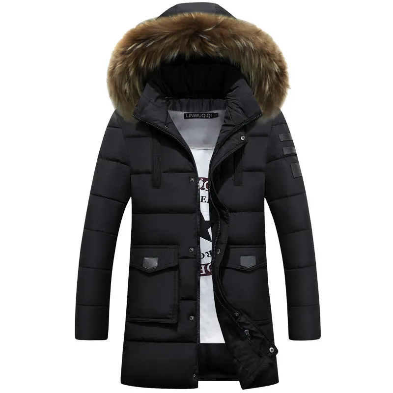 Men s Overcoat Winter Parka Hooded Jackets