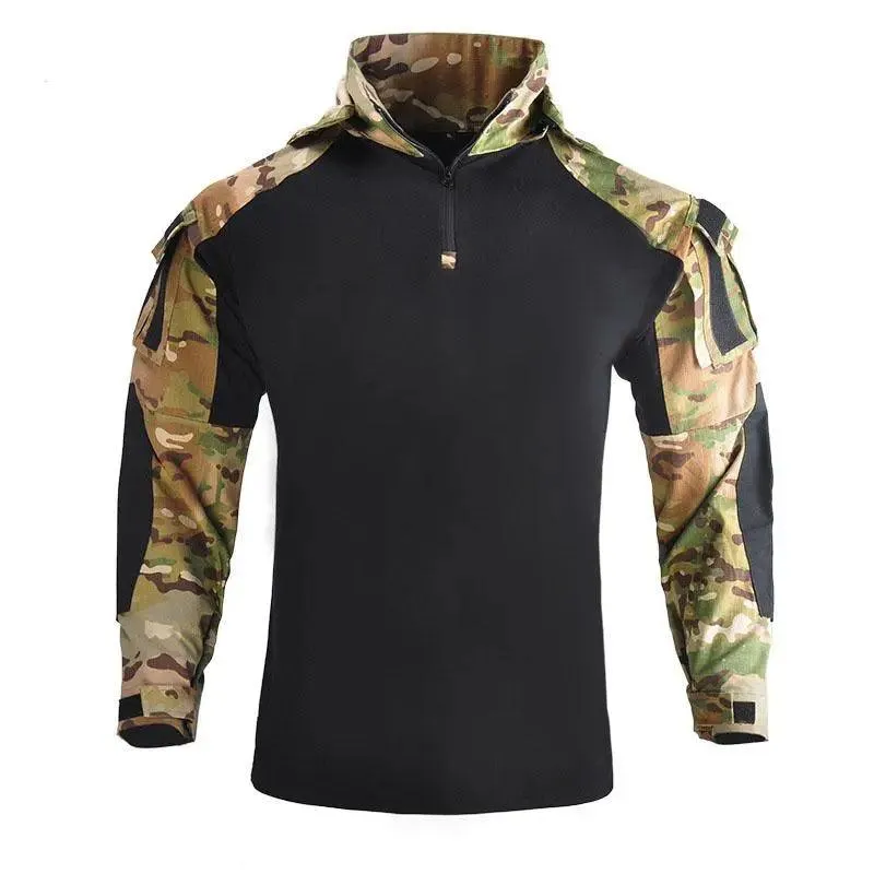 Men's Bomber Jacket Tactical Flight Jacket Coat Combat T-shirt, Tactical Hunting Hoodie Camouflage Men Jacket