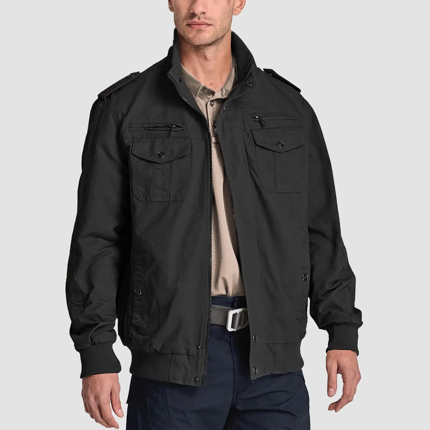 Men's Lightweight Tactical Cargo Jackets Combat Jacket