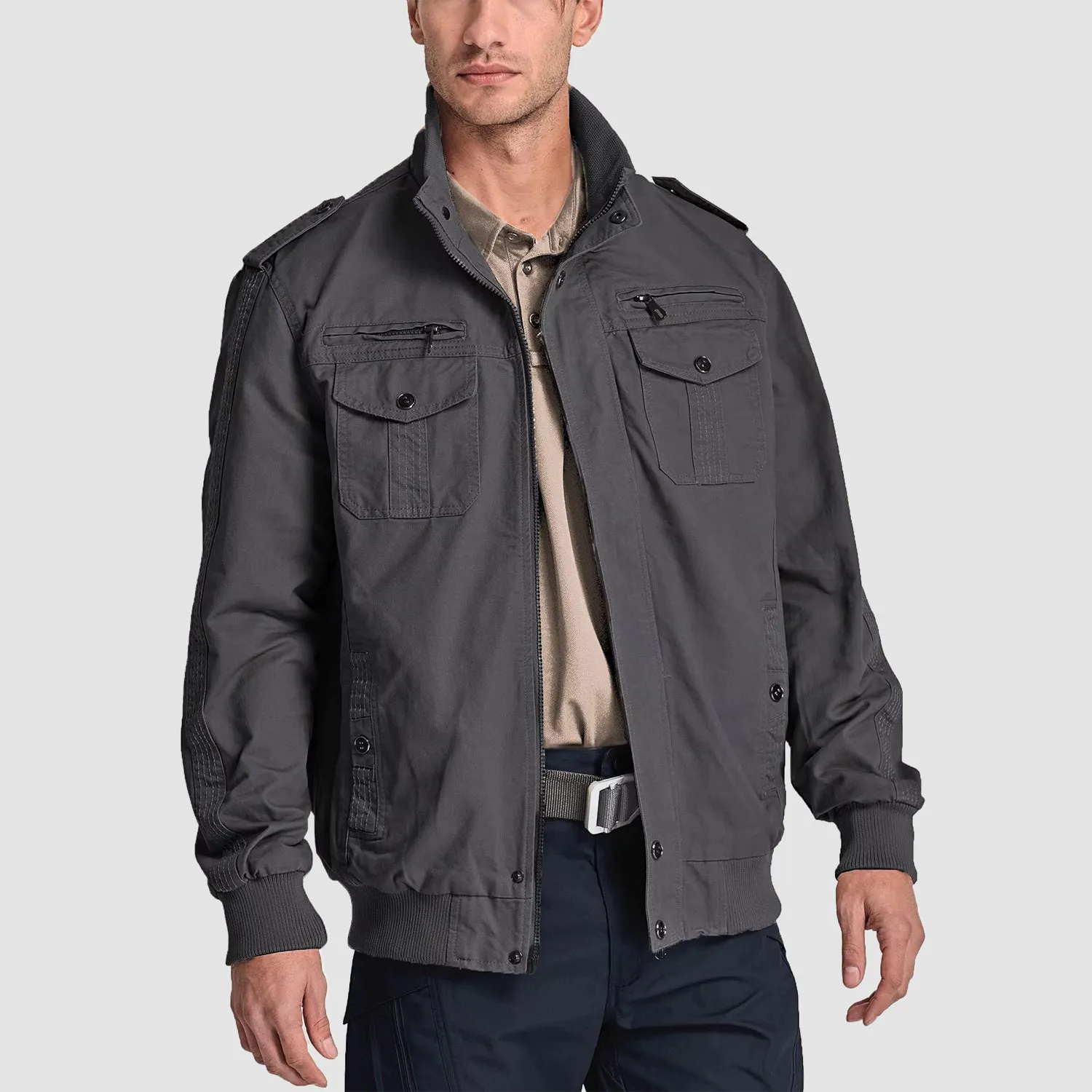 Men's Lightweight Tactical Cargo Jackets Combat Jacket