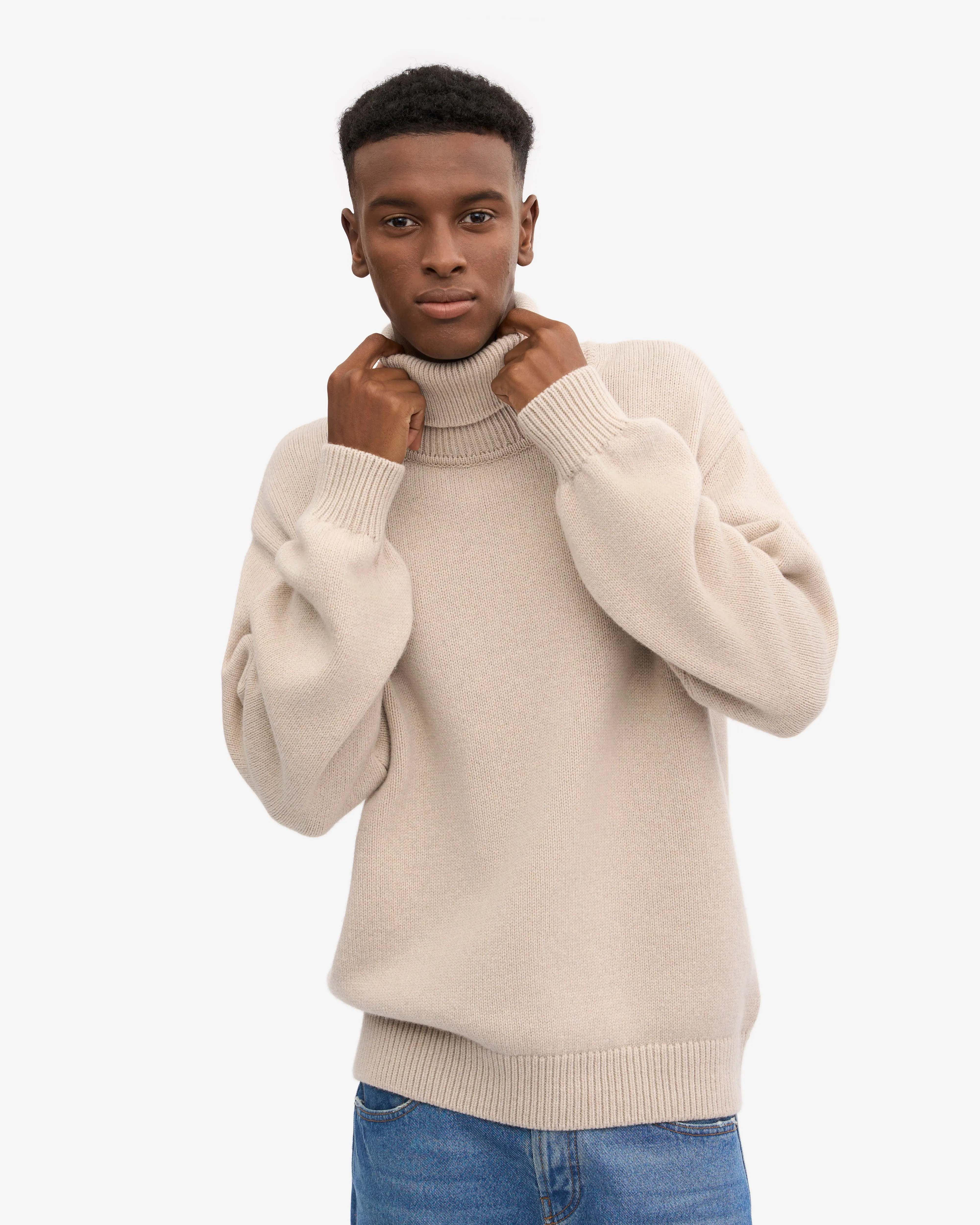 Merino Wool Turtleneck - Ivory White