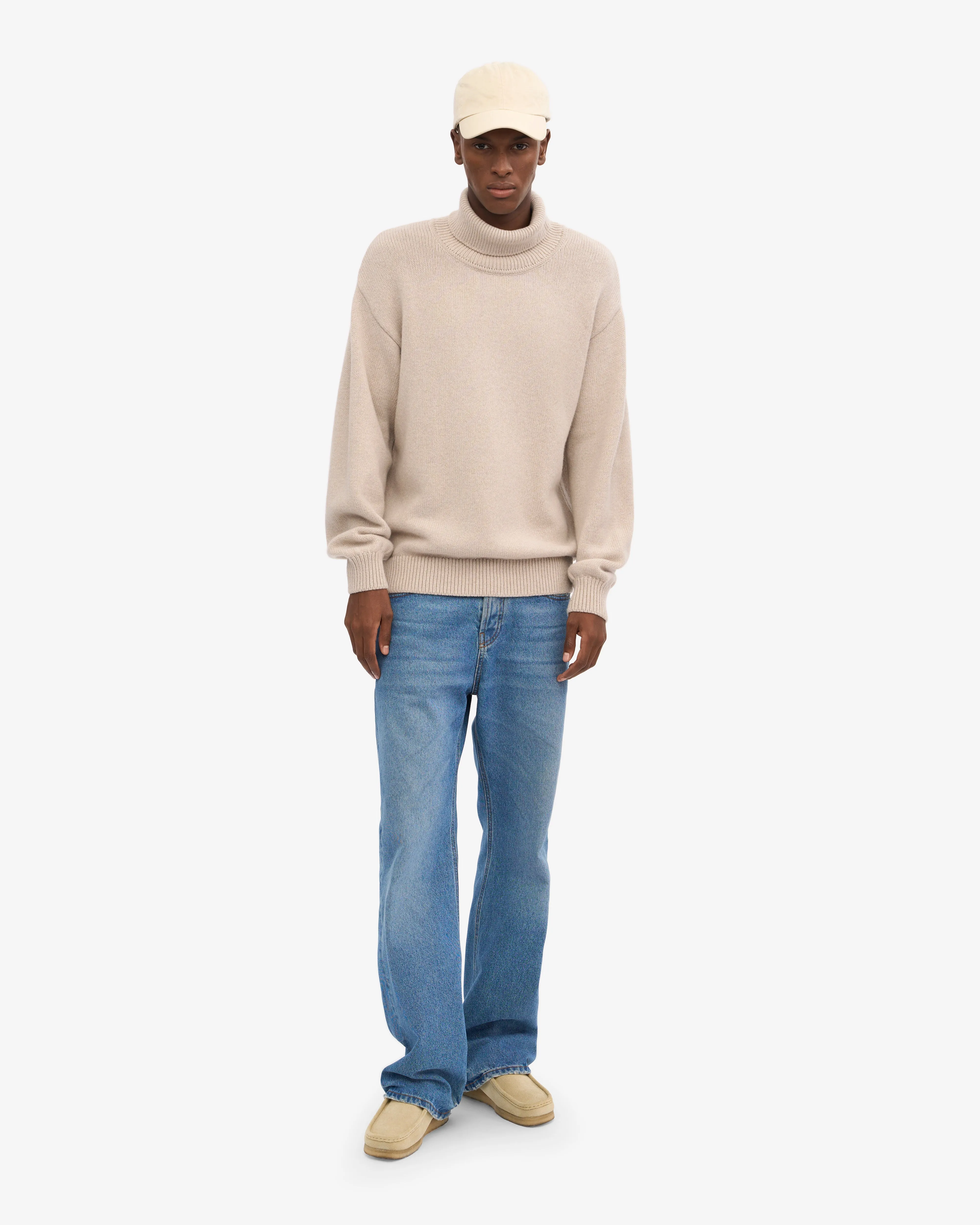 Merino Wool Turtleneck - Ivory White