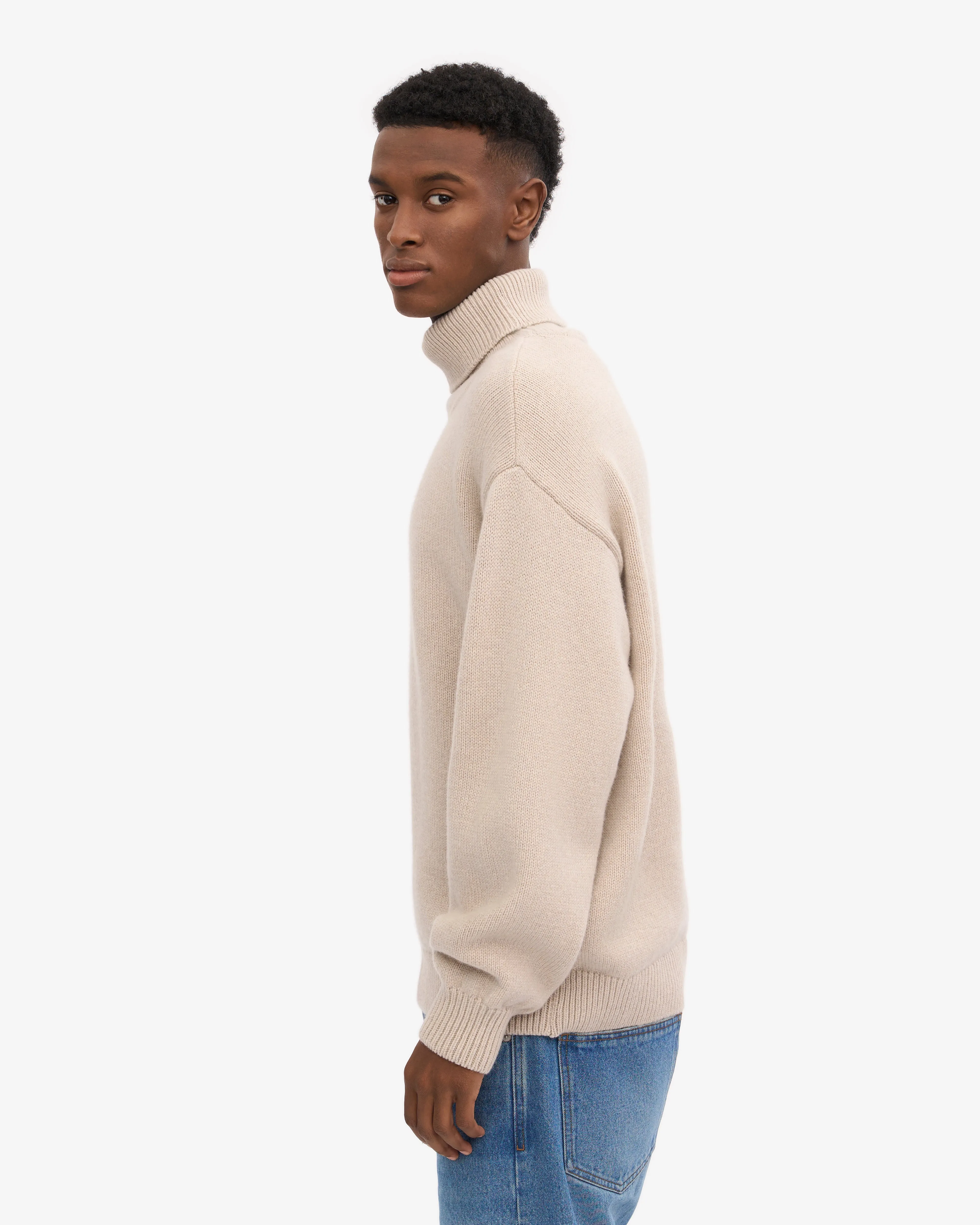 Merino Wool Turtleneck - Ivory White