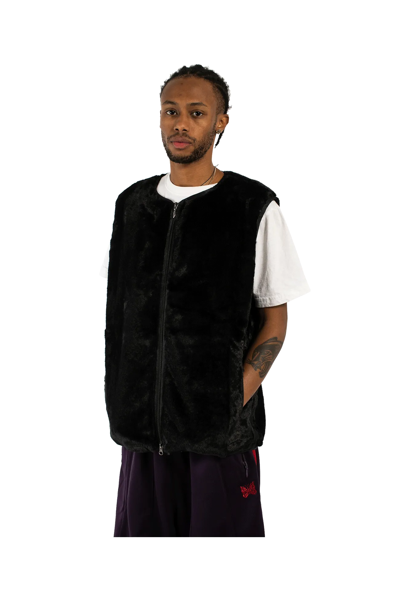 Micro Fur W.U. Piping Vest