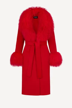 Million dollar baby coat in red