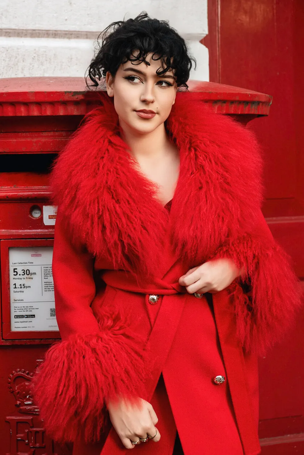 Million dollar baby coat in red