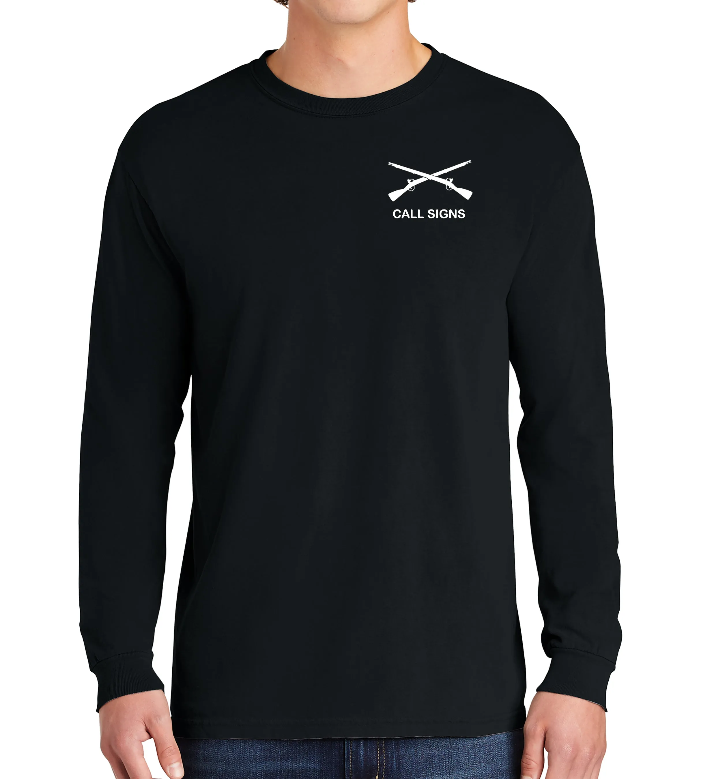 Mortar Long Sleeve 50-50 Blend Unisex Shirt. This shirt IS approved for PT