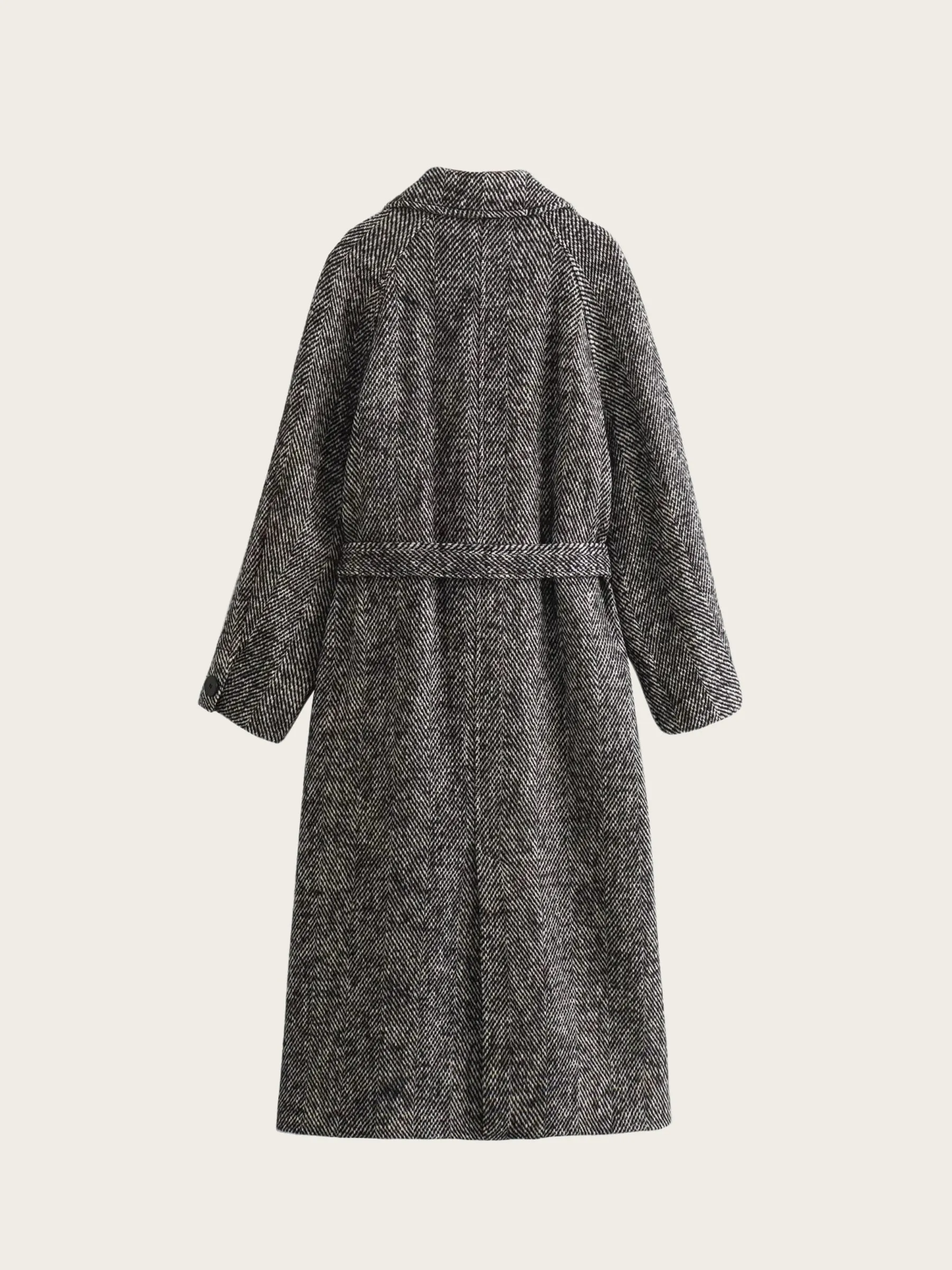 Naomi Herringbone Wool-Blend Coat