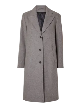 New Alma Wool Coat - Steel Gray Melange