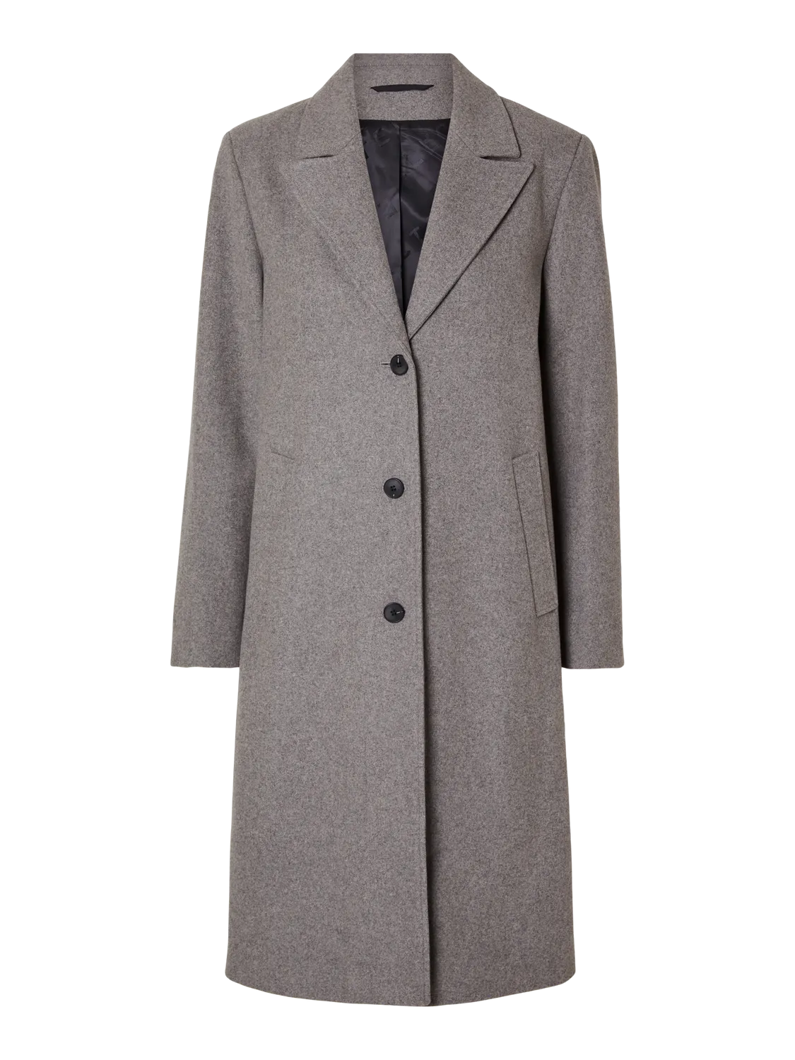 New Alma Wool Coat - Steel Gray Melange